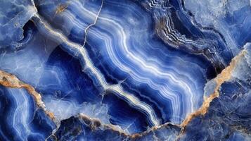 Detailed view of sodalite showcasing vibrant blue and white contrasts photo