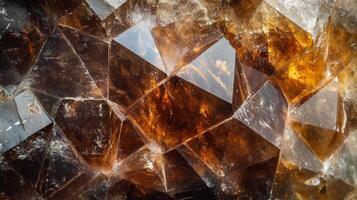 Close-up of an andalusite crystal showcasing natural color gradients. photo