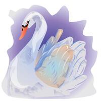 Watercolor Swan Illustration vector