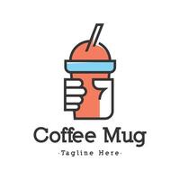 Coffee mug logo design template vector
