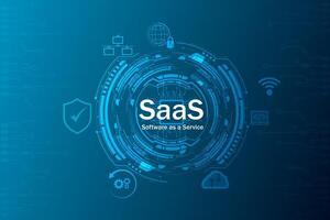 Software as a Service SaaS. Software concept. Business, modern technology vector