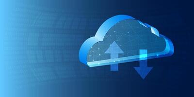 Cloud computing concept.Abstract cloud connection technology background. vector