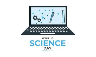 World Science day. background, banner, card, poster, template. illustration. vector