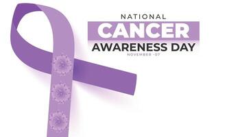 National Cancer awareness day. background, banner, card, poster, template. illustration. vector