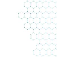 Technology hexagon pattern. Futuristic seamless background. Abstract honeycomb background in blue color. Medical DNA Concepet Element vector