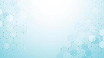 Abstract medical background with hexagon pattern. Template design with concept and idea for healthcare technology, innovation medicine, health, science and research. vector