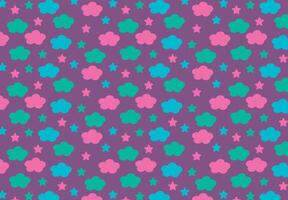 stars and clouds pattern for backgrounds and designs vector