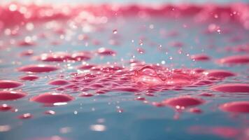 pink water on a sunny day with shadows cute abstract background. photo
