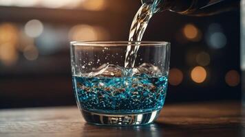 Micro shot of the mesh filter inside the spout preventing any sediment or cork particles from reaching the glass while pouring. photo