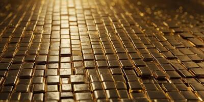 abstract gold background with squares Morden business background abstract background gold square shine and element for presentation design Template design. photo