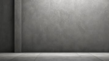 gray concrete background for product presentation with natural shadows. photo