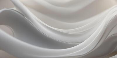 Wavy white abstract background with gentle curves and soft shadows. photo