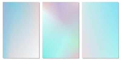 Light cool gradient background collection, suitable for various designs related to modern, clean, calming vector