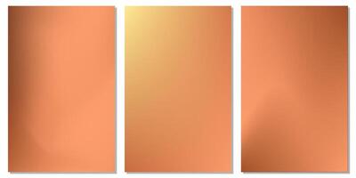 Copper texture background collection. shine metallic mesh gradient template with elegant and clean style vector