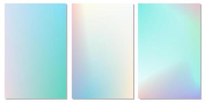 Pastel colourful blurred light abstract modern mesh gradient background collection vector