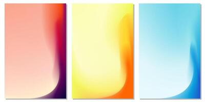 Gradient background set simple modern screen or presentation design illustration vector