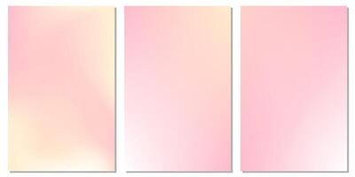 Pink and peach gradient abstract blurred wallpaper texture collection vector