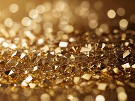 Golden gradient background with geometric shapes. photo