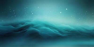 Abstract gradient of teal and dark hues creating a misty effect. photo
