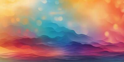 Abstract gradient with warm and cool tones blending together. photo