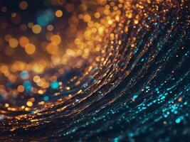 Abstract waves of color with a cosmic feel and sparkling effect. photo