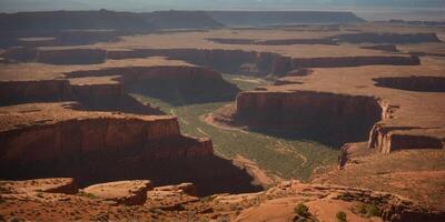 Expansive aerial view of Utah's Valley of the Gods. photo