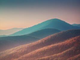 Abstract gradient landscape with soft colors and smooth curves. photo