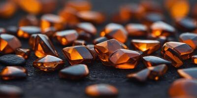 Minimalist geometric shapes in shades of orange. photo