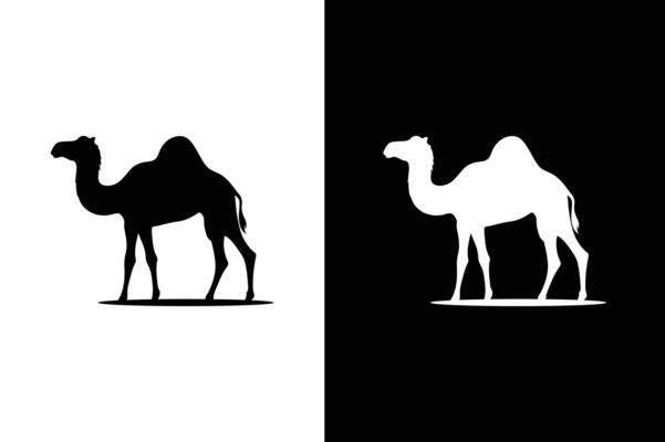 Black camel silhouette logo hot sale
