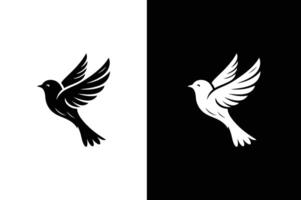 Bird icon silhouette. elements for design. Bird silhouette isolated on white black background vector