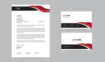 Letterhead and business card design template branding, clean and modern letterhead ,business card design template vector
