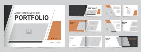 Professional portfolio design, Landscape portfolio, Architecture or interior Portfolio Layout template, Architecture Portfolio vector