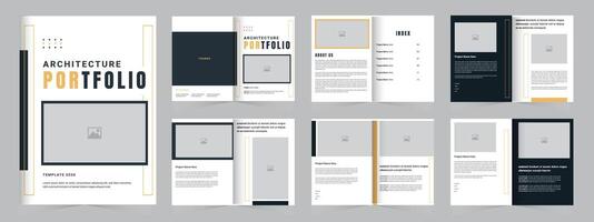 Modern Architecture portfolio, portfolio design or interior portfolio layout vector