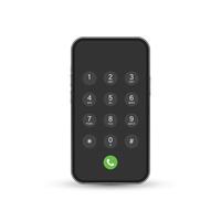 Smartphone dial button icon in flat style. Phone number pad illustration on isolated background. Telephone interface sign business concept. vector