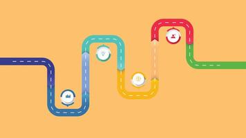 Abstract Infographics template with tabs illustration vector