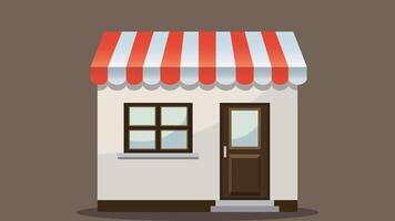 Store front flat design front view vector
