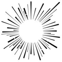 Abstract radial rays burst vector