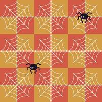 Halloween Webs and Spiders Pattern vector