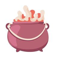 Cauldron with Bubbling Witch Potion vector