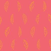 Outline Collection of Feather Seamless Pattern illustration Design vector