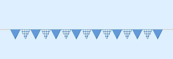 Small flags on a rope for Oktoberfest. vector
