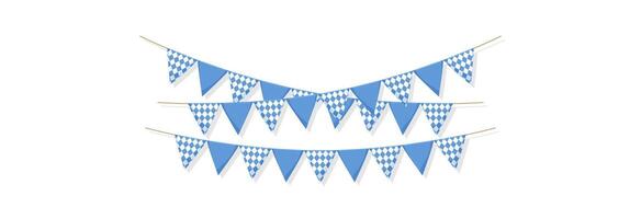 Flags on the ribbon. vector