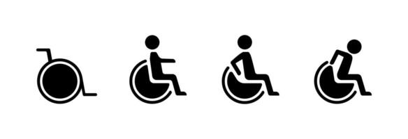 An icon of a person in a wheelchair. vector