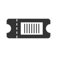 ticket icon with barcode vector