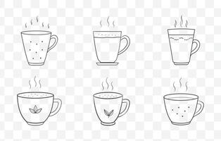 Print Masala Chai Art Set Featuring Traditional Indian Tea Elements with Spices and Teapots in Detailed Illustrations vector