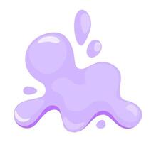 Purple liquid splash flat illustration isolated on white background Abstract modern and minimalistic art graphic with smooth and dynamic shape vector