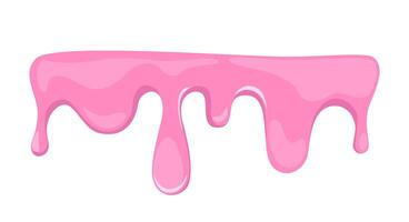 the flat illustration shows a seamless flow of pink goo this design element offers a playful representation of a flowing substance perfect for creative projects backgrounds or themed design vector
