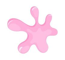 Pink colored fluid shaped splash in flat illustration a design element or background feature suitable for various creative art projects vector