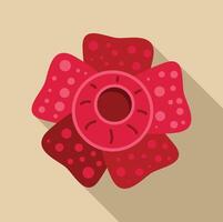 Rafflesia flower blooming showing its unique features vector