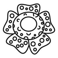 Rafflesia flower with big round center and five petals is smiling vector